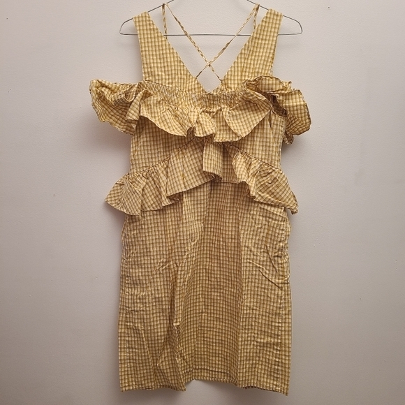 Urban Revivo White & Yellow Stripes Dress - Picture 4 of 5